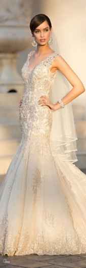7)Vestido de noiva champanhe