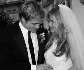 B. Casamento Jennifer Aniston & Brad Pitt