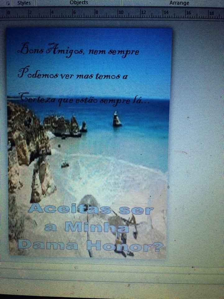 pedido ah dama honor ira com uma lembrança