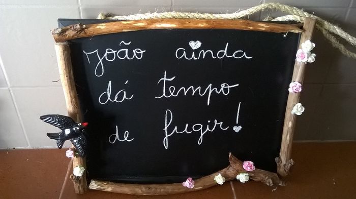 As minhas placas - entrada noiva
