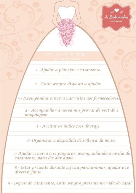 Os 9 deveres da madrinha de casamento