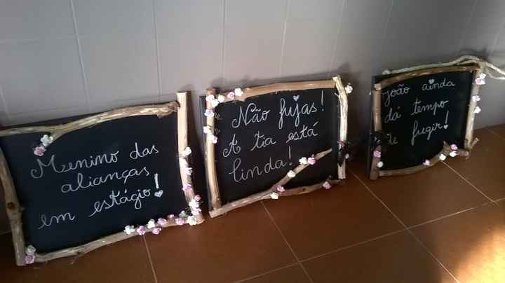 Placas - entrada noiva