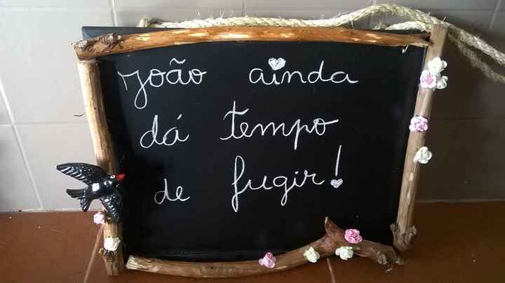 As minhas placas - entrada noiva