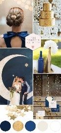 Inspiração azul e dourado