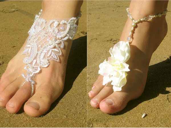na praia