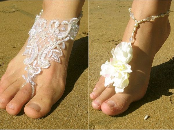 na praia