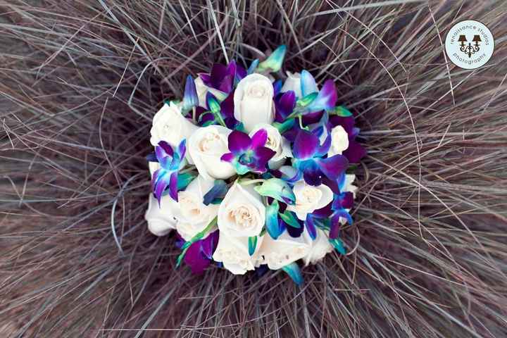 Bouquet azul turquesa 