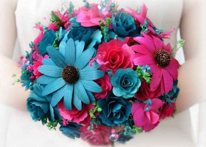 Bouquet azul turquesa 