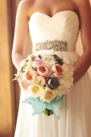 Bouquet azul turquesa 