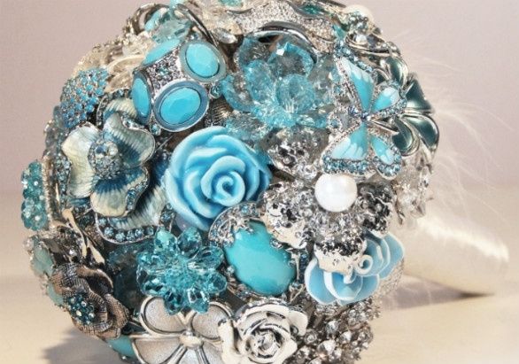 Bouquet azul turquesa 