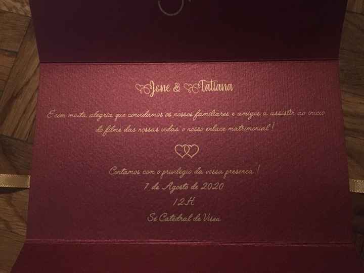 Texto do convite