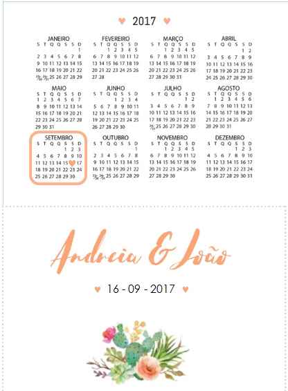 Save the date -frente e verso
