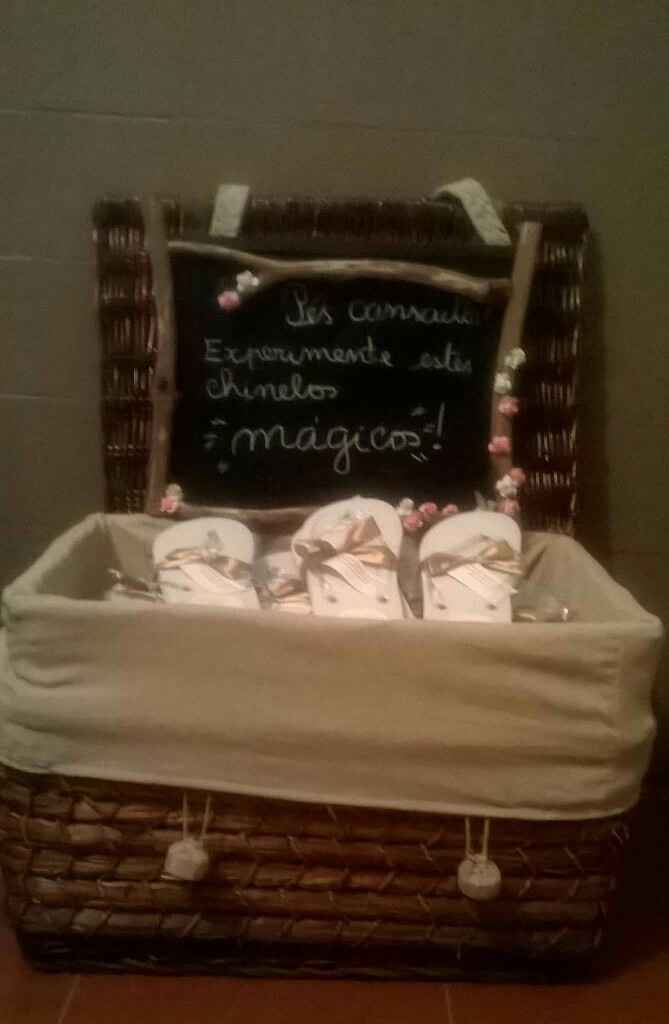 Cesta + placa para chinelos check - 2