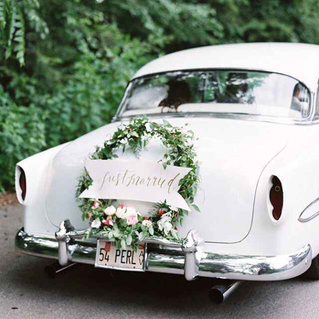 Decoração carros dos noivos - inspirações - 2