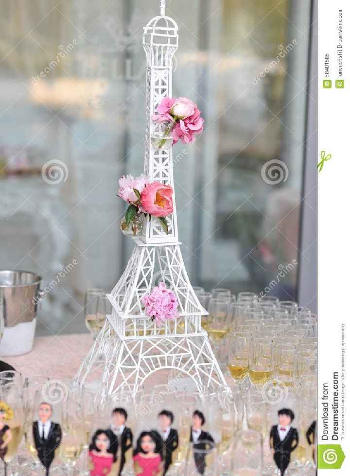 Tema de casamento "monumentos de França" - 2