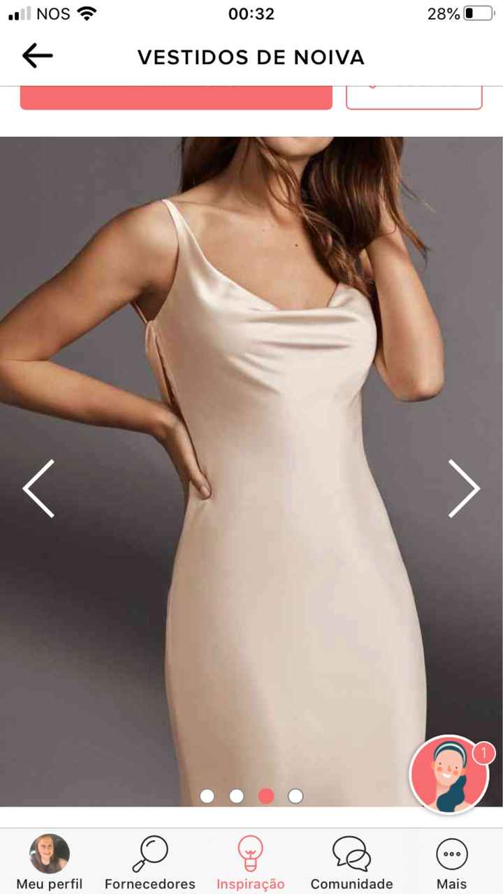 Vestido cetim simples - 1