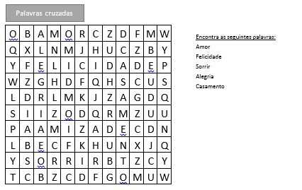 palavras cruzadas