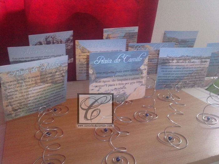 Marcador de mesa praia/mar 6