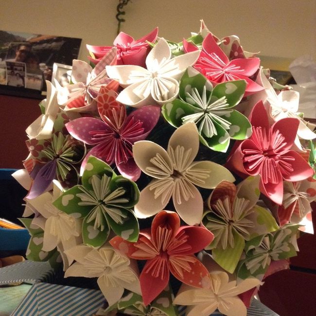 Bouquet origami - DIY