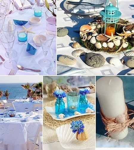 Decoração mesas tema mar/praia 1