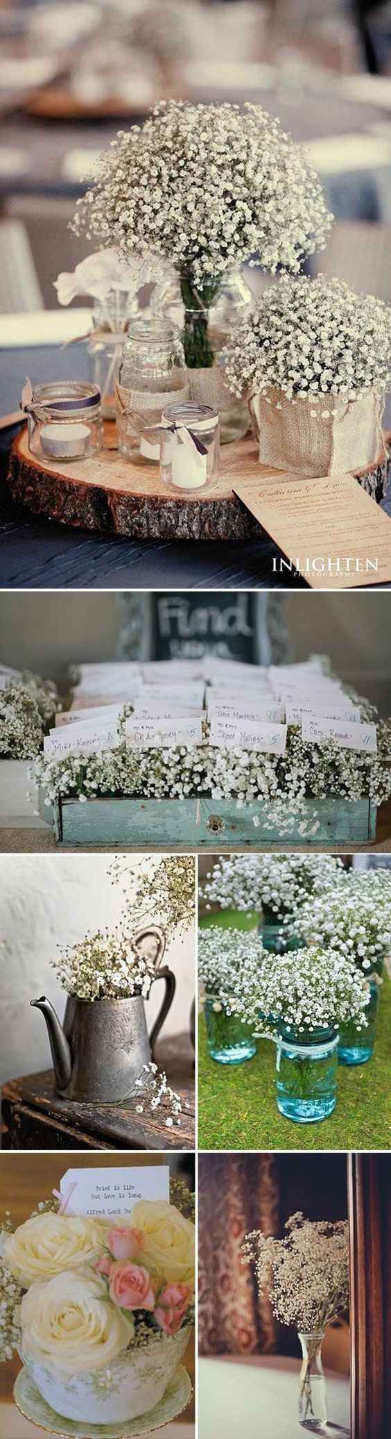 Inspiração decoração Gypsophila 