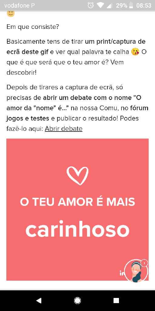 O teu amor é mais.... DESAFIO! - 1