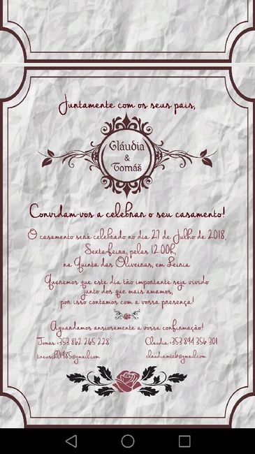  Convites: como puseram os contactos? - 1