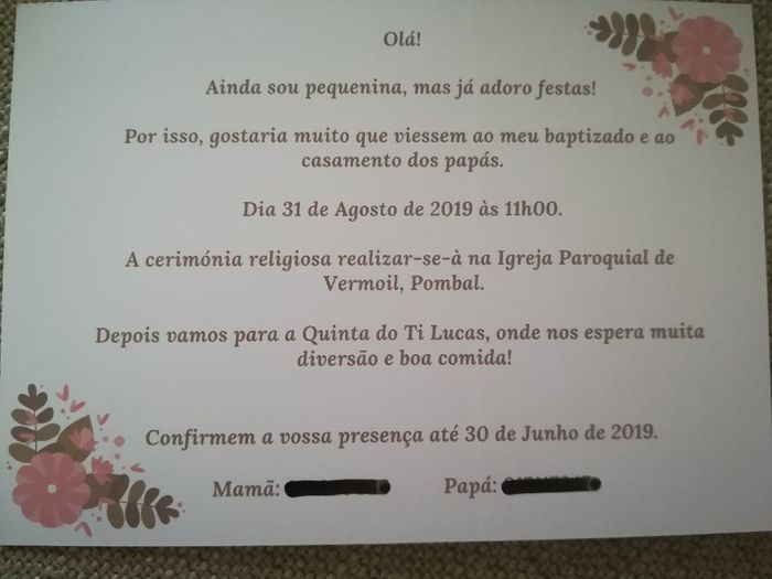 Casamento e batizado/ festa de aniversário 1