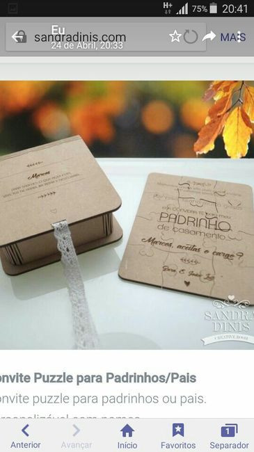 Convite para Madrinha e Damas de Honor com miminho - 1