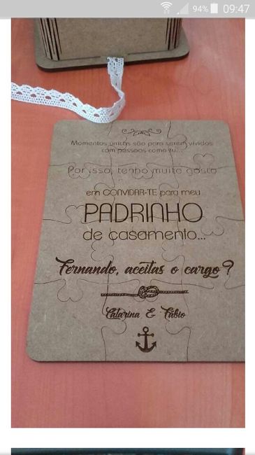 Convites de casamento para os padrinhos - 2