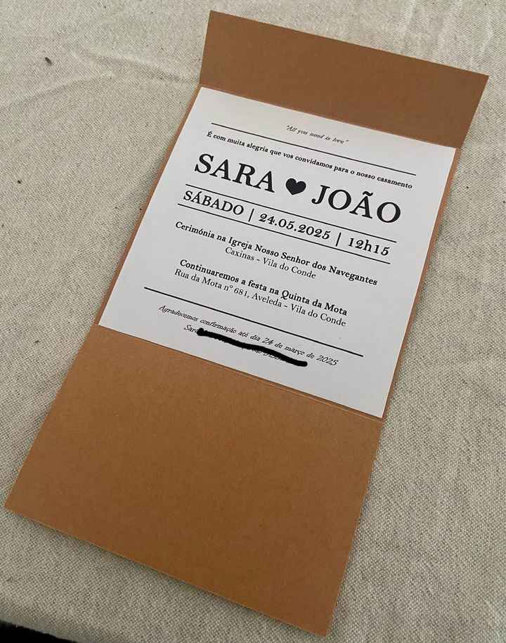 Os nossos convites 😍 - 1
