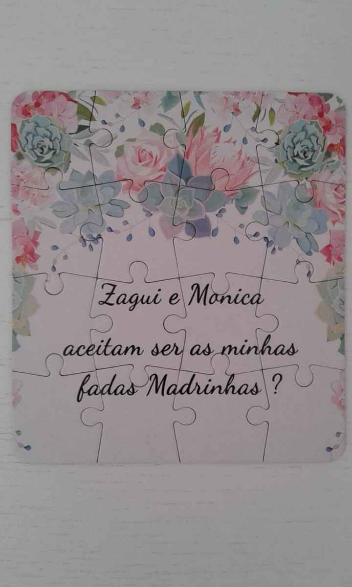 Pedido para ser madrinha - 1