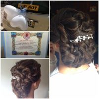 Penteado, decoração do carro e benção papal