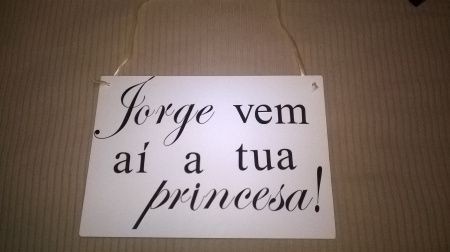 Plaquinha lá vem a noiva - 1