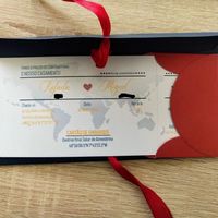 Convite de casamento - tema viagens - 2