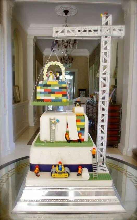 Bolo de noivos tema lego - 1