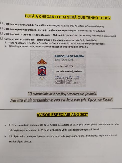 Marcação na Basílica do Convento de Mafra - agenda 2027 3