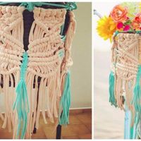 Macramé -decoração para bicicleta