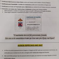 Marcação na Basílica do Convento de Mafra - agenda 2027 - 3