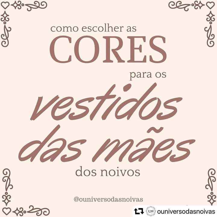 Guia de cores para as mães dos noivos - 1