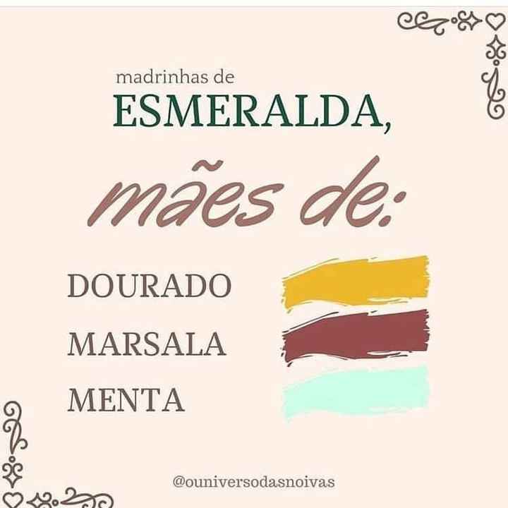 Guia de cores para as mães dos noivos - 2