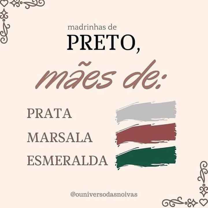 Guia de cores para as mães dos noivos - 9