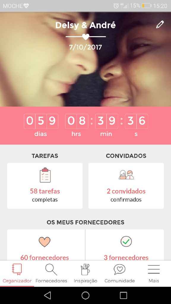 Contagem decrescente casamento delsy dende - 1