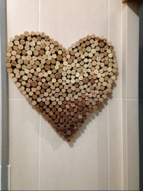 Diy coração rolhas