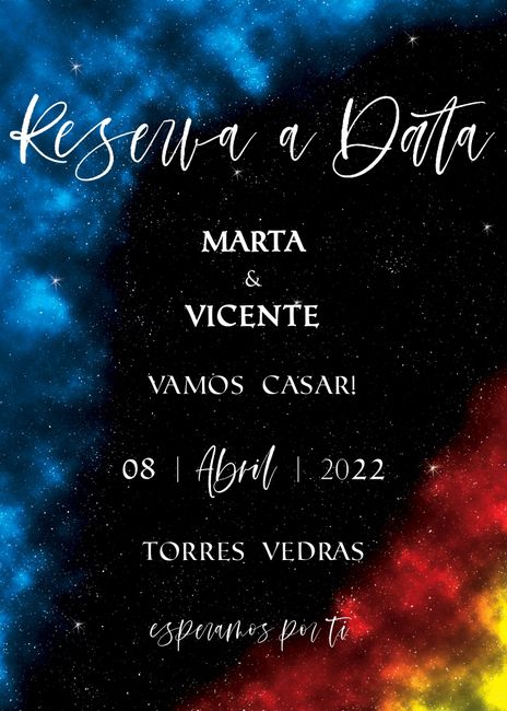 O Save the Date está feito e enviado! 