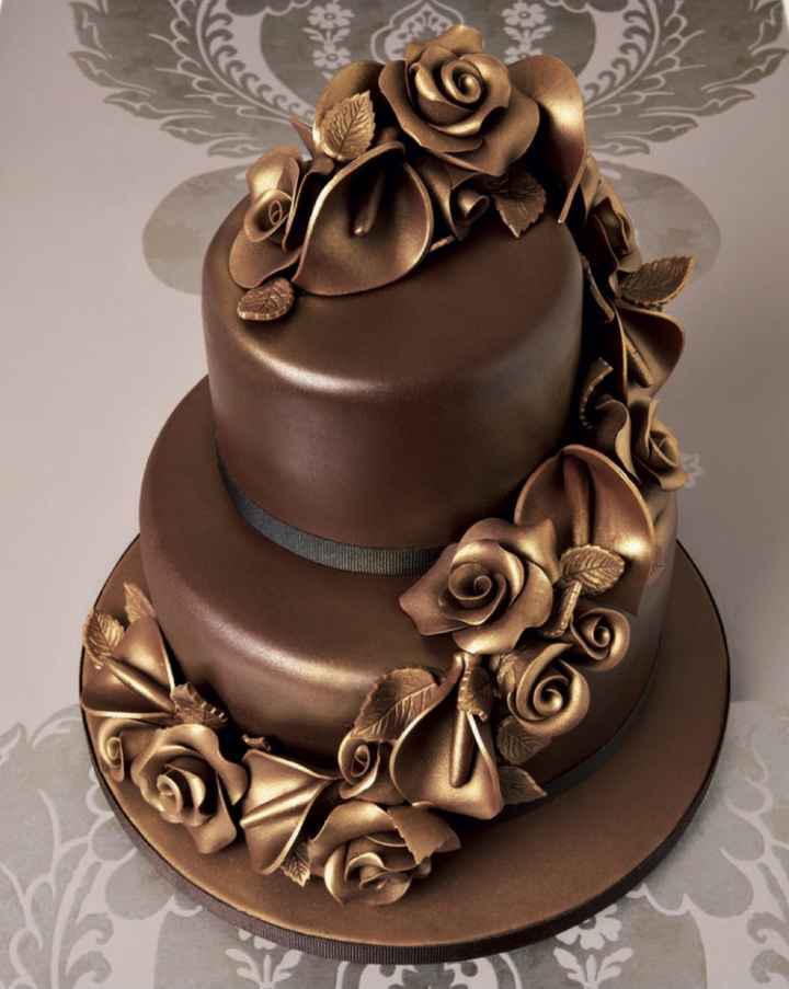 o arco-íris 🌈 Invadiu a comunidade com inspirações em dourado para Bolos 🍰 - 6