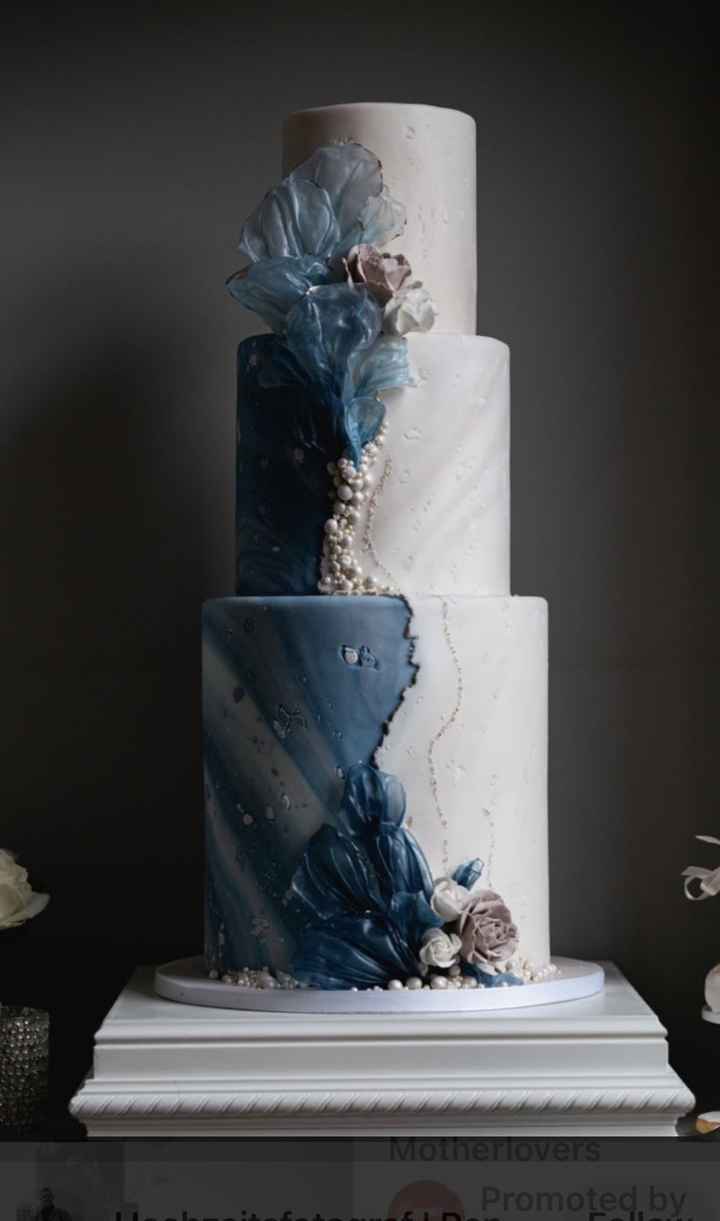 💙Inspiração bolo de casamento em Azul🏳️‍🌈 - 4