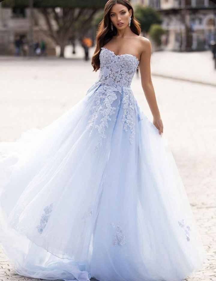 💙Inspiraçao de vestido de noiva em Azul🏳️‍🌈 - 4