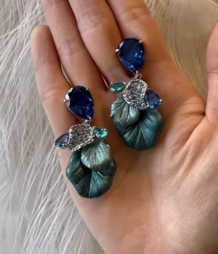 💙Inspiração de brincos de noiva em Azul🏳️‍🌈 - 1