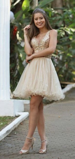 O🌈 Arco-íris invade a Comunidade com Inspirações em Dourado para Vestido - Damas de Honor 7